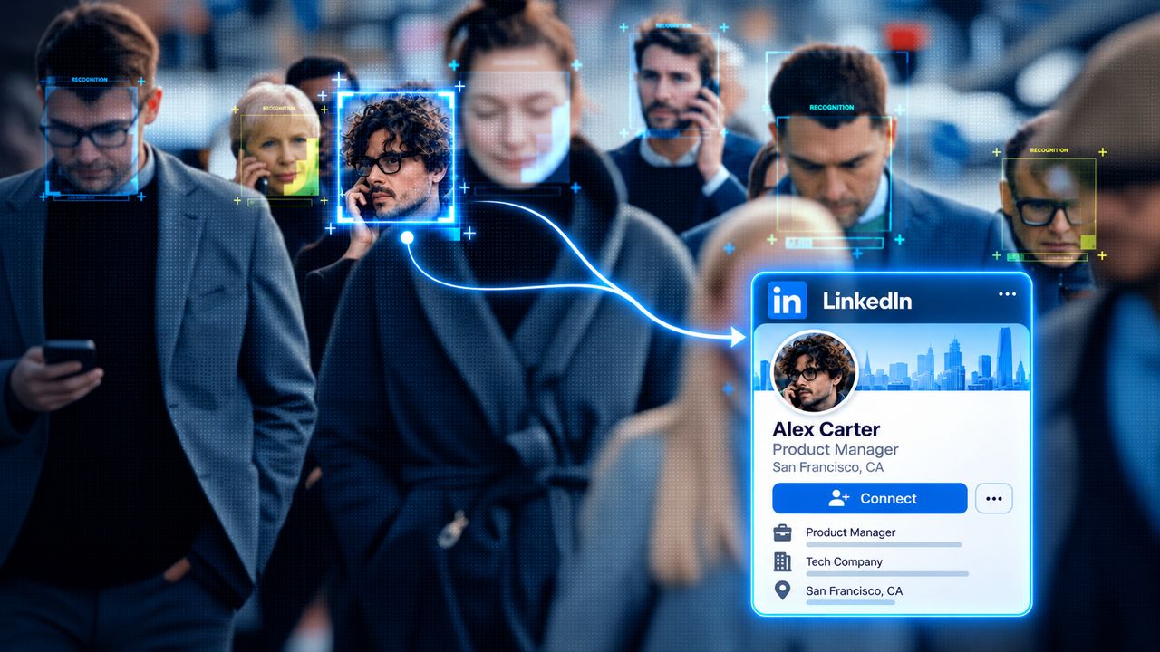Find LinkedIn accounts by face